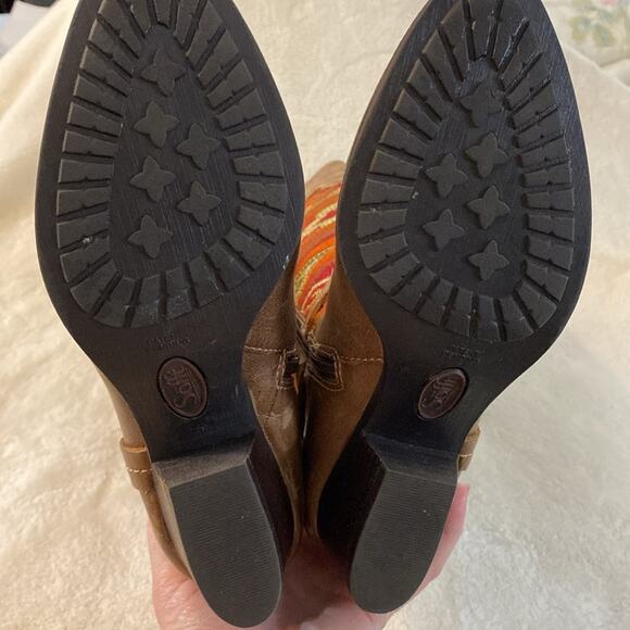 Sofft Porter Aztec Blanket Leather Tall Harness Boots Size 7 - Picture 5 of 11